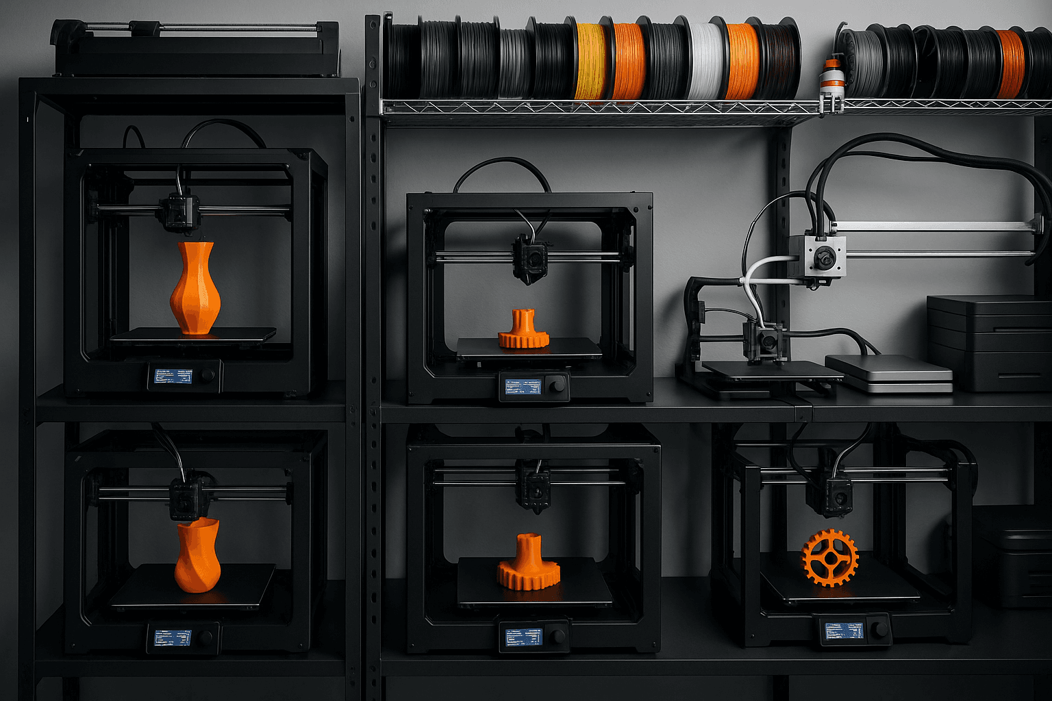 Impresoras 3D trabajando